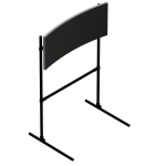 tekli ekran boru profil ekranlı - SİYAH_Kamera_SOLIDWORKS Görünüm Penceresi1