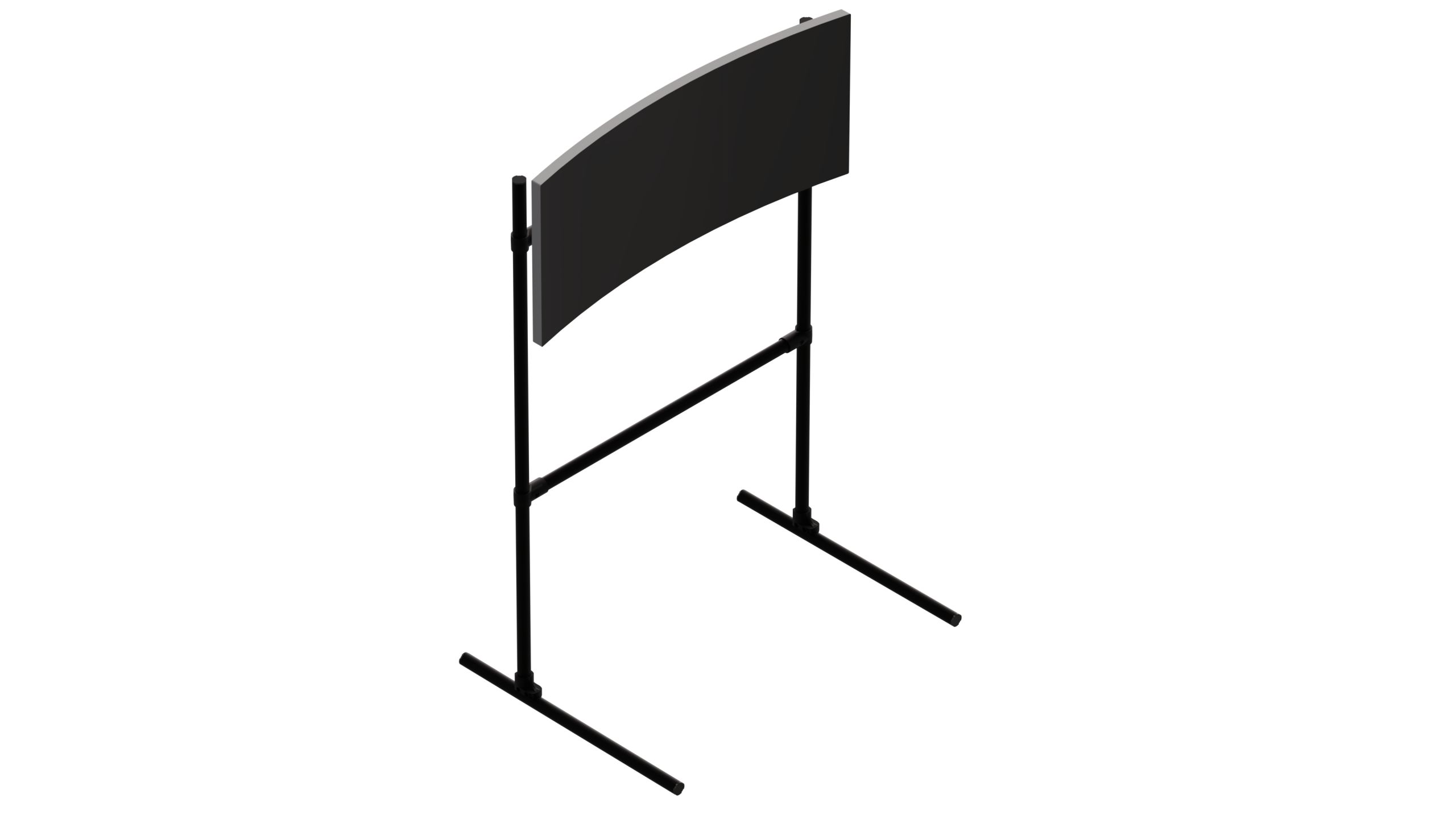 tekli ekran boru profil ekranlı - SİYAH_Kamera_SOLIDWORKS Görünüm Penceresi1